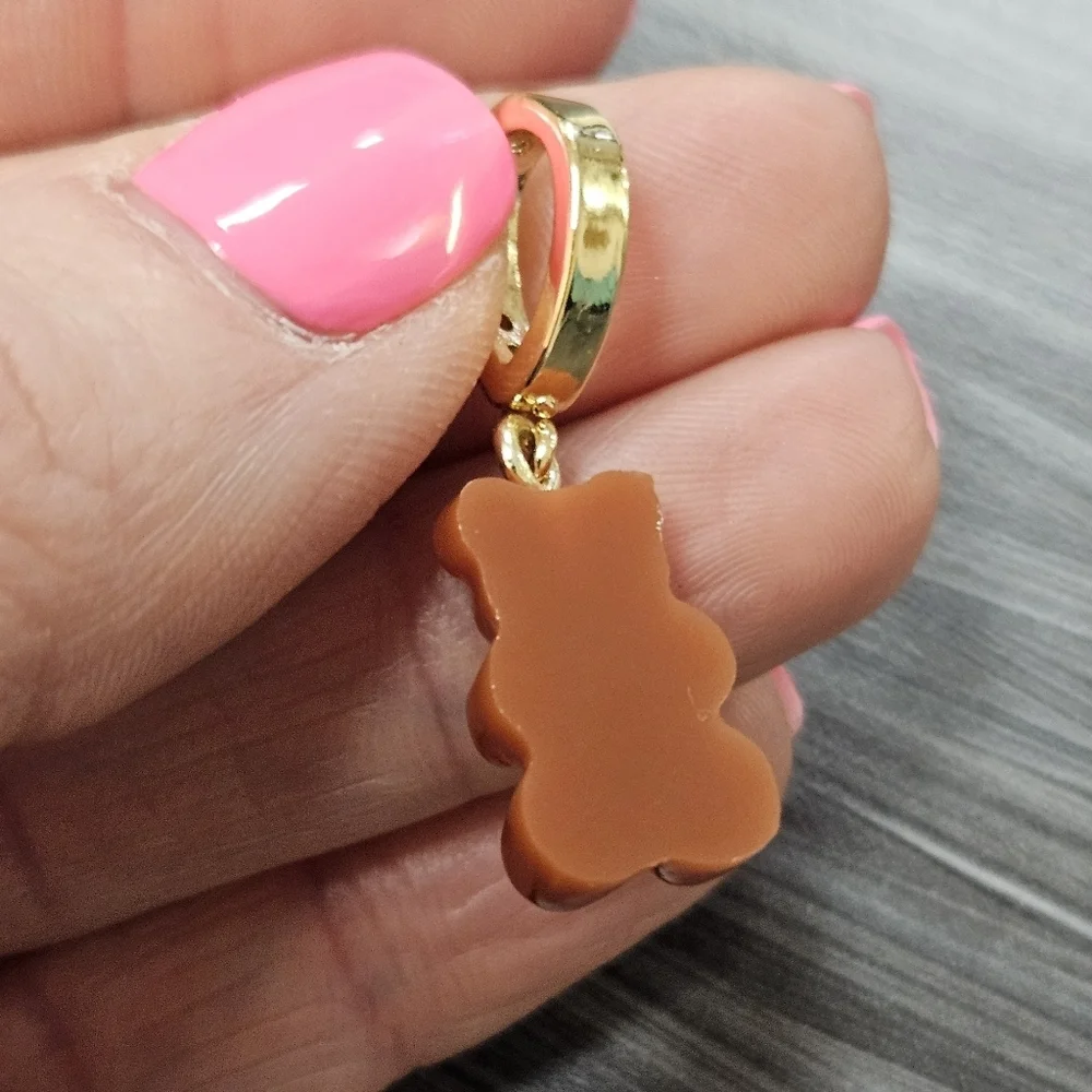 2 NEW Teddy Bear Pendants + Gold-Tone Stainless Steel Necklace Bundle | Trending
